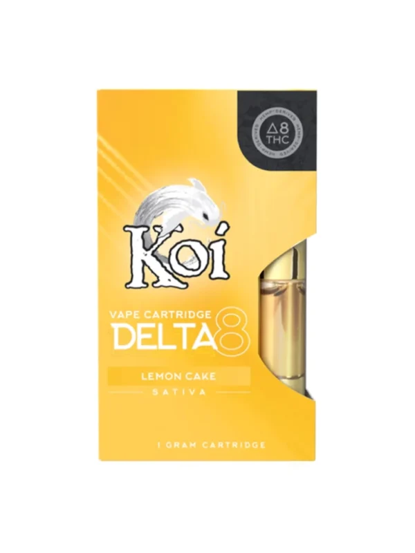 Lemon Cake Sativa Koi D8 THC Vape Cartridge