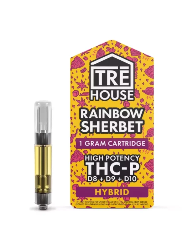 Rainbow Sherbet THC-P D8 + D9 + D10 Cartridges